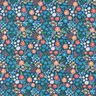 Popeline de coton bio Jolies fleurs – bleu océan,  thumbnail number 1