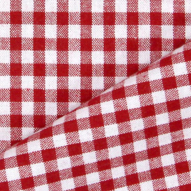 Tissu en coton Vichy à carreaux 0,5 cm – rouge/blanc,  image number 3