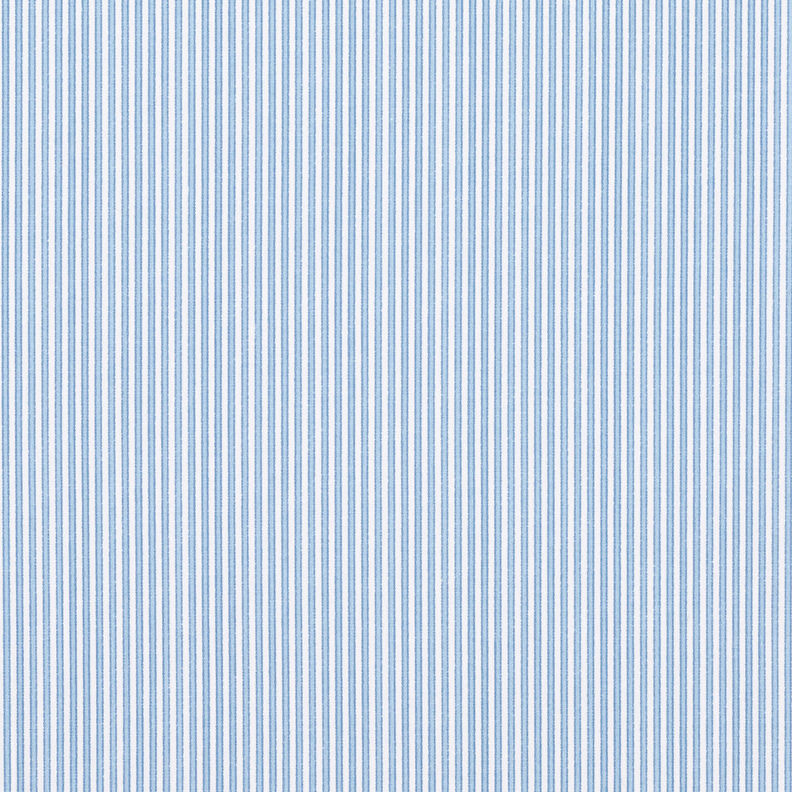 Tissu stretch pour chemise à fines rayures – blanc/bleu clair,  image number 1