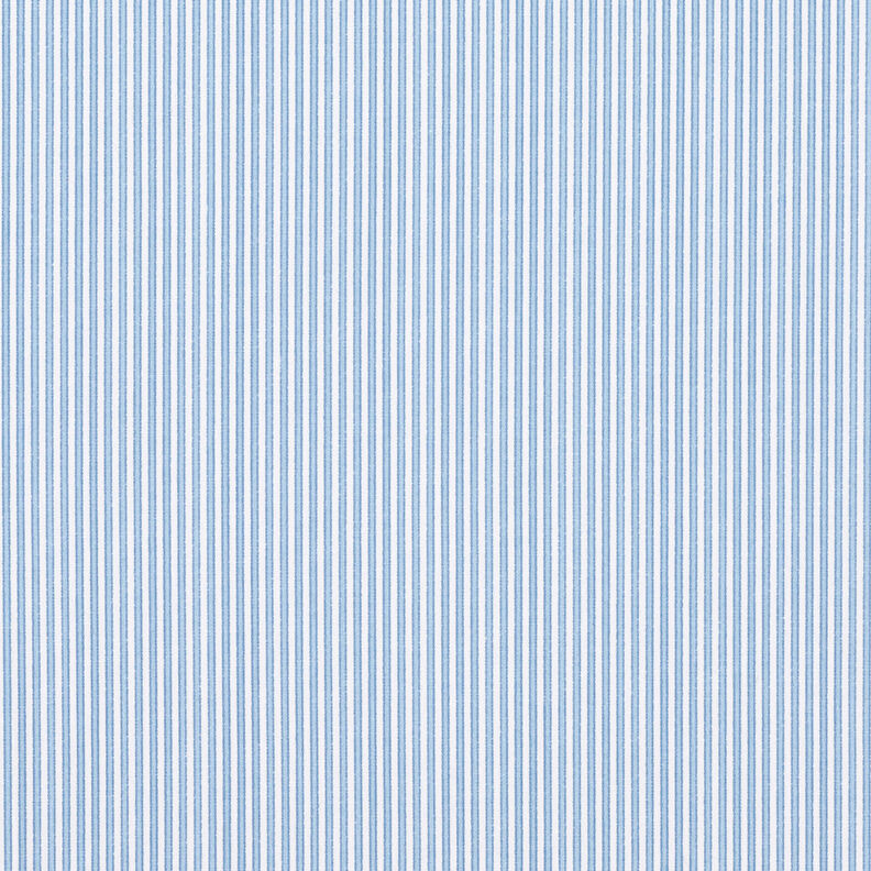 Tissu stretch pour chemise à fines rayures – blanc/bleu clair,  image number 1