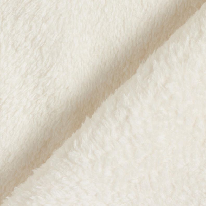 Fourrure synthétique Tissu peluche uni – écru, image number 3