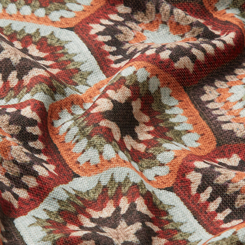 Maille fine aspect crochet – rouge/bleu clair,  image number 2