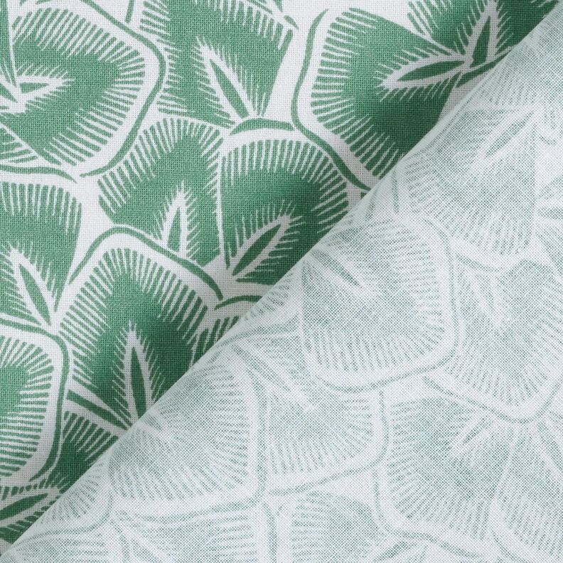 Tissu en coton Cretonne Feuilles abstraites – sauge/ivoire,  image number 4