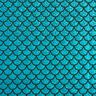 Jersey feuilles Meerjungfrau-Schuppen – noir/turquoise,  thumbnail number 1