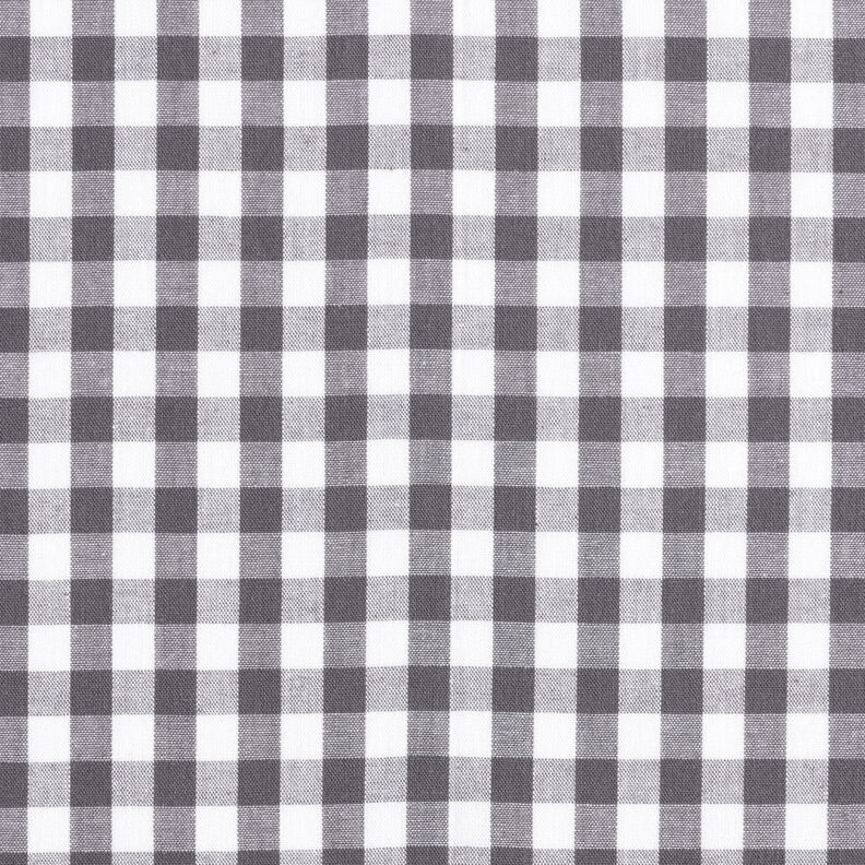 Tissu en coton Vichy à carreaux 1 cm – gris perle/blanc,  image number 1