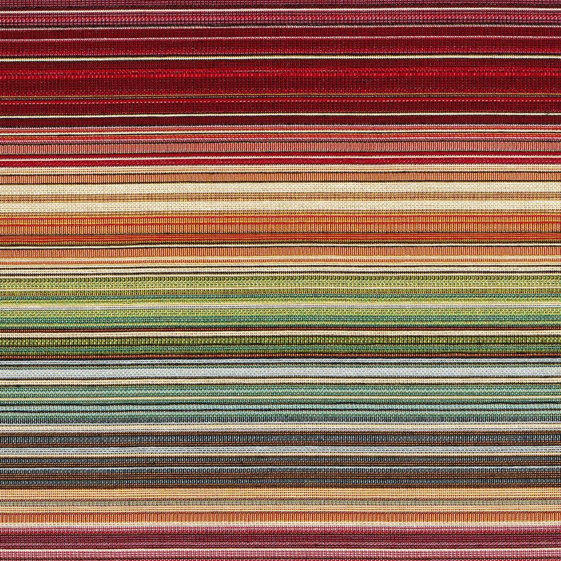 Tissu de d&eacute;coration Gobelin Bandes arc-en-ciel &ndash; carmin/vert,  image number 1