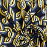 Tissu de viscose Motif de chaîne – bleu marine,  thumbnail number 3
