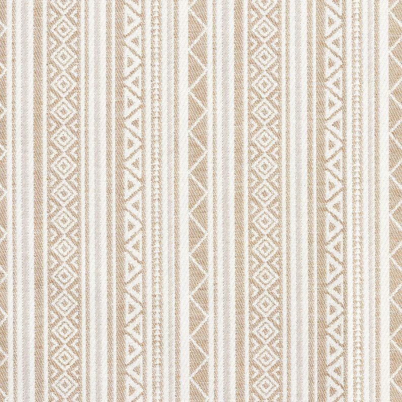 Tissu de d&eacute;coration Jacquard rayures ethniques &ndash; an&eacute;mone/&eacute;cru,  image number 1
