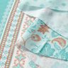 Viscose Voile Motif de bordure florale Paisley – bleu,  thumbnail number 7