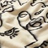 Tricot manteau visages abstraits – noir/écru,  thumbnail number 2