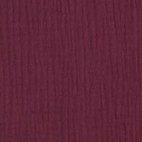 GOTS Tissu triple gaze de coton – merlot, 