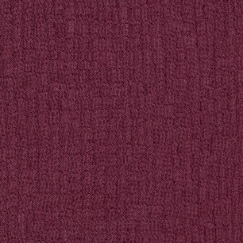 GOTS Tissu triple gaze de coton – merlot,  image number 1