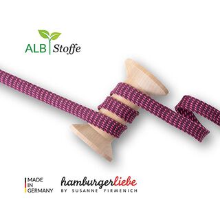 Cordon tressé bio Twist Me Dots [ 15 mm ] | Albstoffe – rose vif/framboise, 