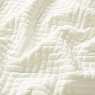 Jersey matelassé à chevrons uni – blanc, 