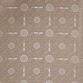 Tissu de doublure Jacquard Cibles et flèches – gris/or, 