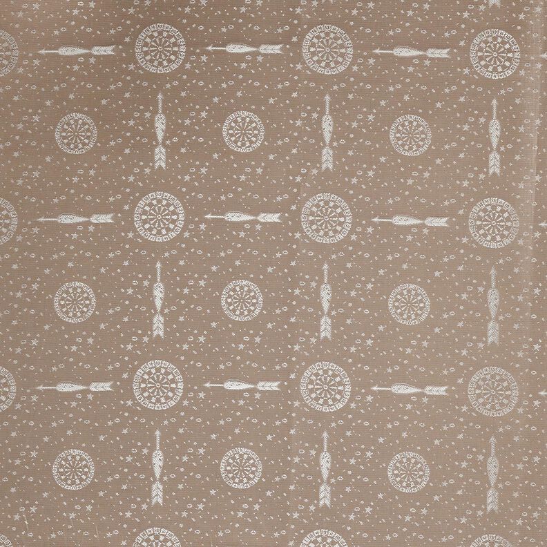 Tissu de doublure Jacquard Cibles et flèches – gris/or,  image number 1