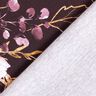Jersey coton Tissu bordure Fleurs en paillettes dorées | Glitzerpüppi – rouge bordeaux/lilas pastel,  thumbnail number 4