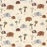 Jersey coton Dschungel-Elefanten – écru/roseau,  thumbnail number 1