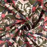 Tissu viscose mer de fleurs abstraite – myrtille/pin foncé,  thumbnail number 3