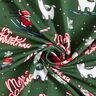 French Terry Sweat d’été Père Noël et lama | Glitzerpüppi – vert sapin/chili,  thumbnail number 3
