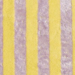 Tissu éponge Bambou Larges rayures – jaune/mauve, 