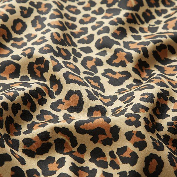 Tissu de décoration Satin de coton Motif léopard – marron,  image number 2