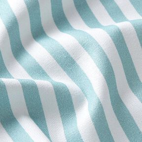 Tissu de décoration Semi-panama rayures verticales – bleu aqua/blanc, 