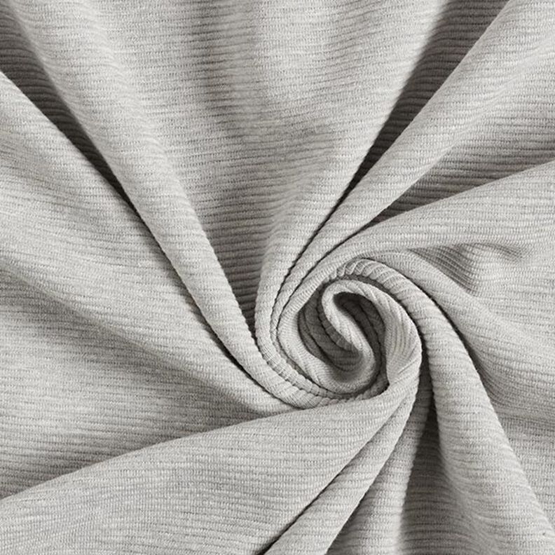Jersey côtelé ottoman chiné – gris clair, image number 1