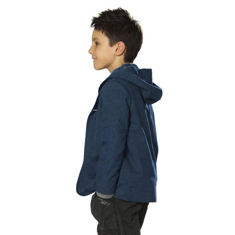 French Terry chiné fin – bleu marine/gris,  image number 4