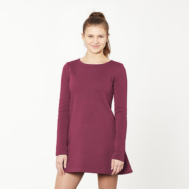 French Terry léger uni – rouge bordeaux, image number 6