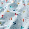 Popeline coton Avions dans le ciel – bleu clair,  thumbnail number 2