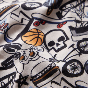Jersey coton Cool Stuff | by Poppy taupe clair, 