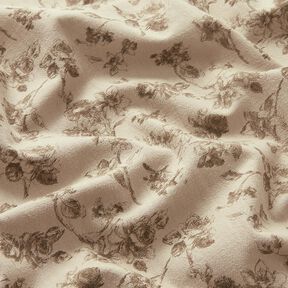 Tissu en coton  roses anciennes – taupe clair/dune, 