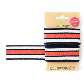 GOTS Rubans jacquard Bio STRIPE ME COLLEGE [200 cm | 3,5 cm] | Albstoffe | Hamburger Liebe, 