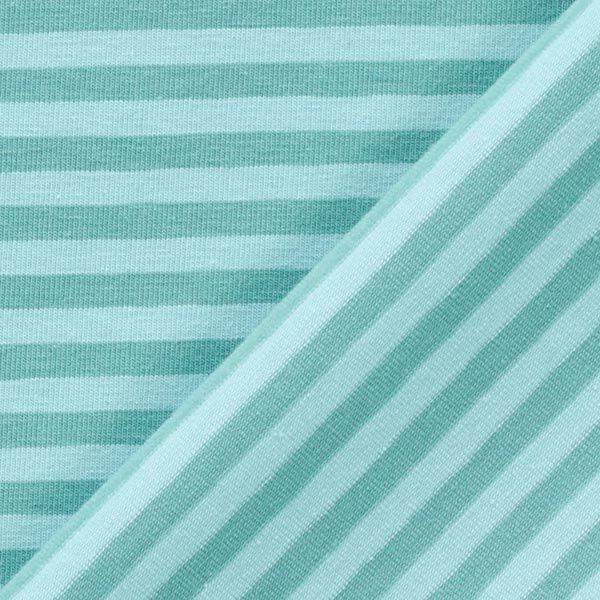Jersey coton Rayures étroites – menthe/bleu clair,  image number 4
