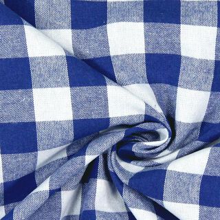 Tissu en coton Vichy - 1,7 cm – bleu roi, 