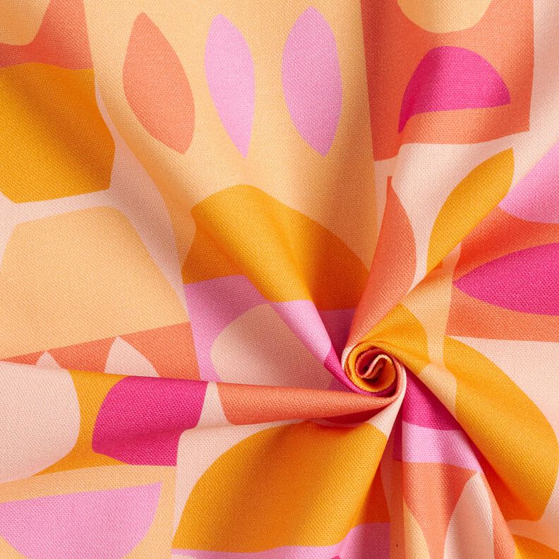 Tissu de décoration Semi-panama Variations colorées – jaune clair/violet pastel,  image number 3