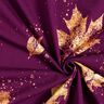 French Terry feuilles d'automne dorées | Glitzerpüppi – raisin/or,  thumbnail number 3