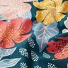 Tissu en coton Cretonne fleurs colorées – vert foncé,  thumbnail number 2