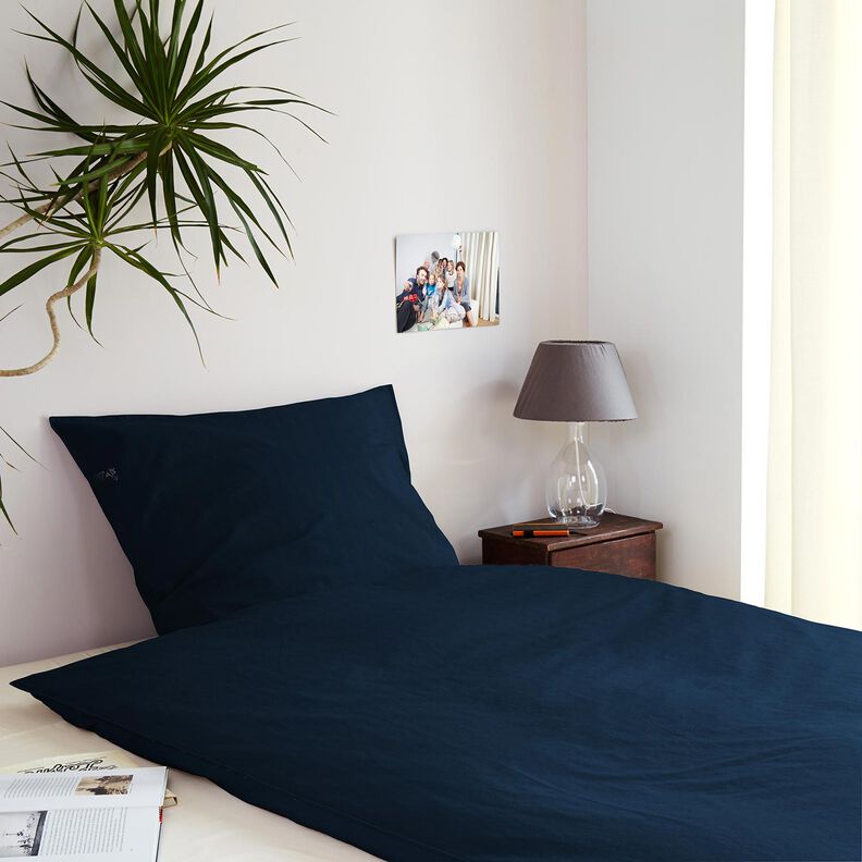 Satin de coton Uni – bleu noir,  image number 7