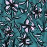 Jersey romanite Fleurs – pétrole/mauve,  thumbnail number 2