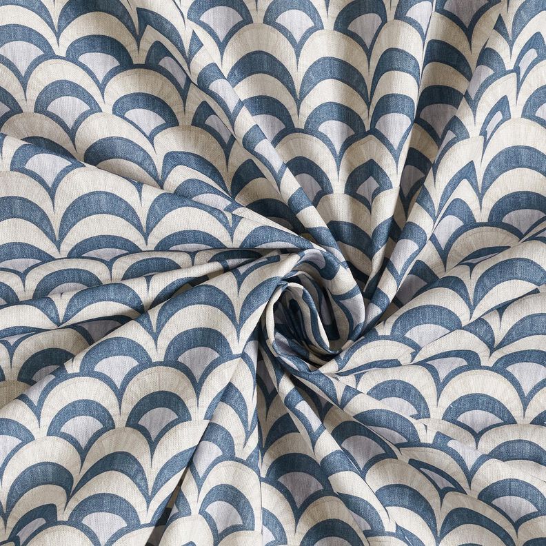 Tissu en coton Popeline arcs élégants – gris bleu/taupe clair,  image number 3