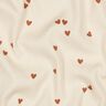 Jersey côtelé Cœurs éparpillés | Poppy Fabrics – beige clair/marron,  thumbnail number 2