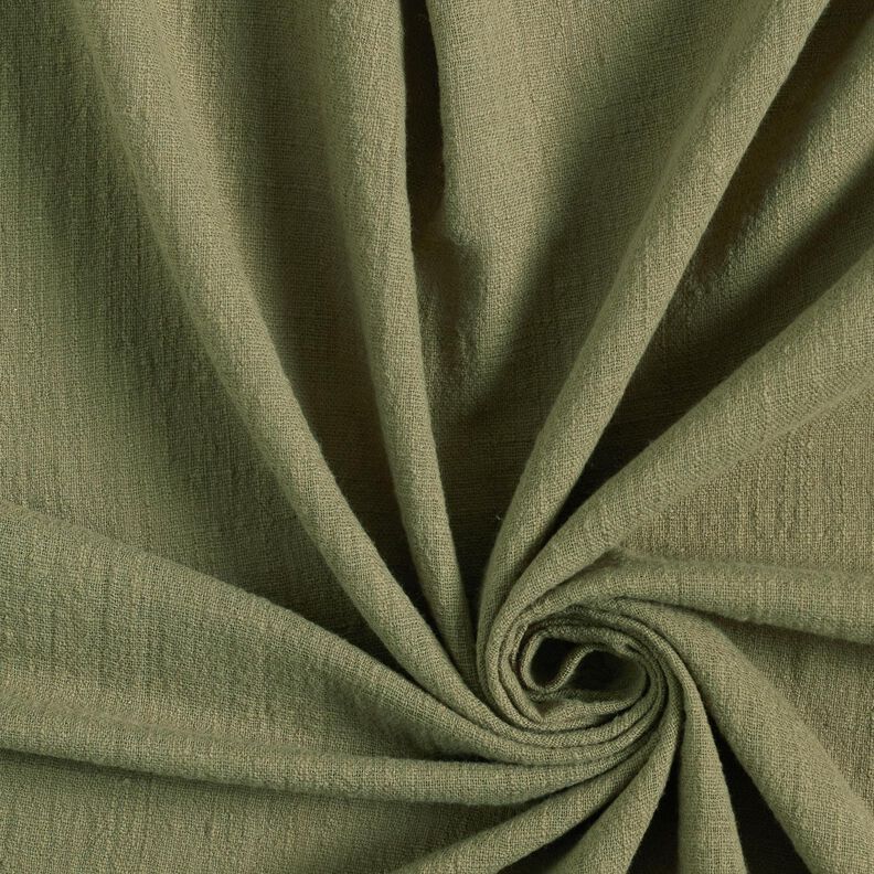 Tissu en coton aspect lin – olive,  image number 1