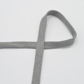 Cordon plat Sweat-shirt à capuche Coton Chiné [15 mm] – gris clair, 