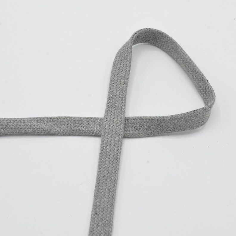 Cordon plat Sweat-shirt à capuche Coton Chiné [15 mm] – gris clair,  image number 1