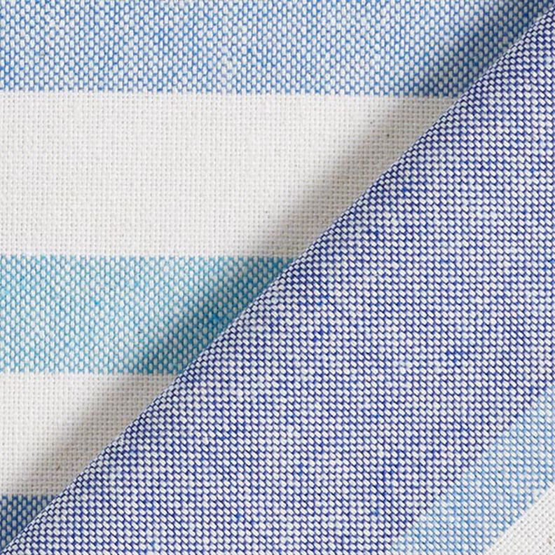 Tissu de décoration Semi-panama Mélange de rayures multicolores recyclé – bleu brillant,  image number 4