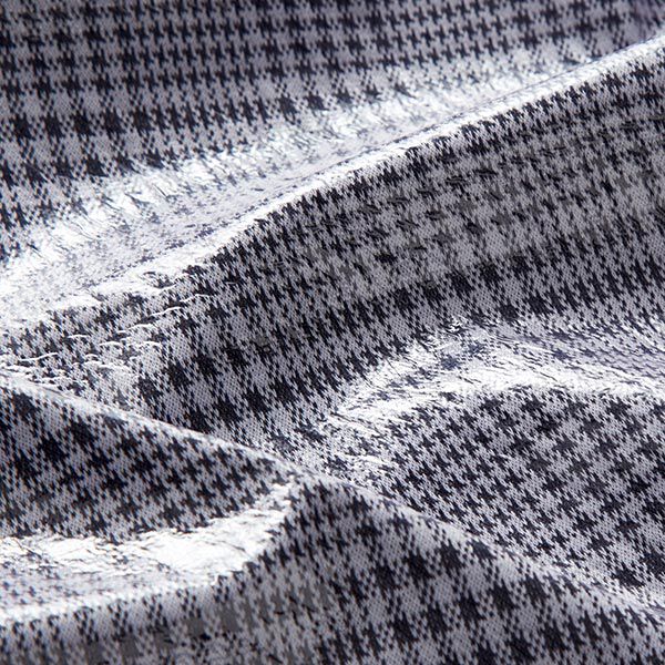 Tissu pour veste de pluie Prince de Galles – noir/blanc,  image number 2