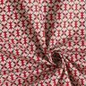 Tissu en coton Cretonne Carreaux à fleurs – bordeaux/taupe clair,  thumbnail number 3
