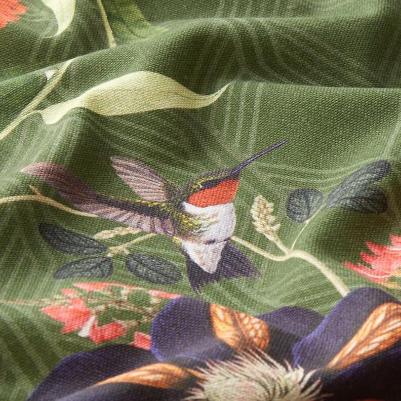 Tissu de décoration Semi-panama Exotique – vert foncé,  image number 2